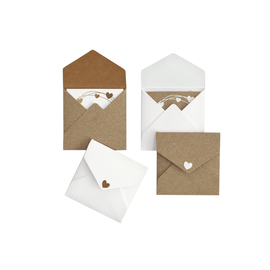 Artoz Mini-Karten mit Couvert 6er-Set assortiert 50 × 50 mm