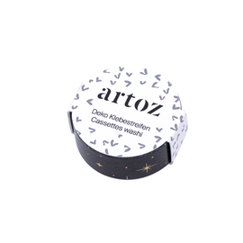 Schwarzes Artoz Dekoklebeband mit Sternen für Geschenkverpackungen