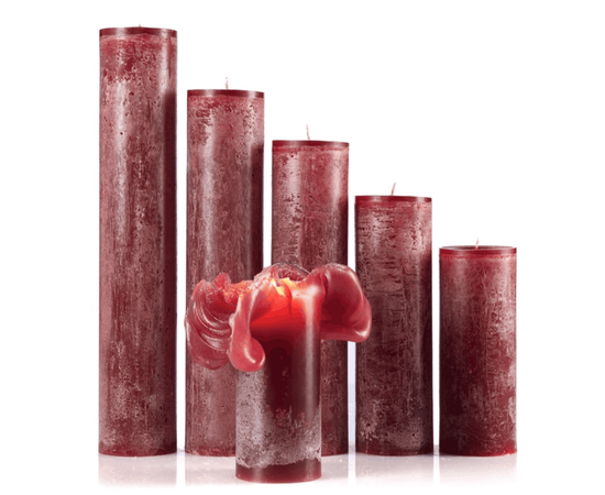 Bika Candles Lotuskerze Weinrot vereist mit 7 cm Durchmesser